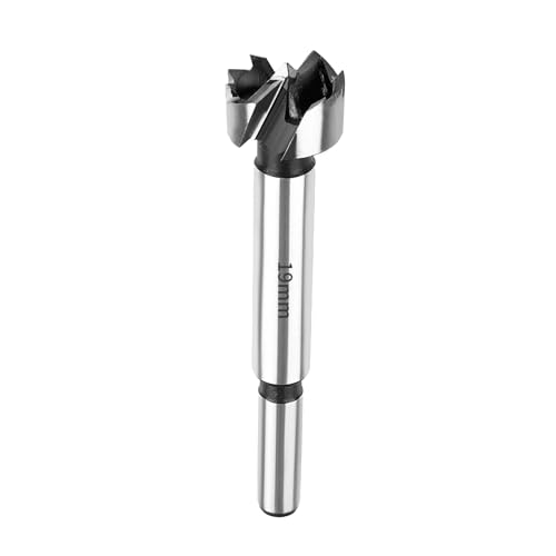 SUQIN Professional ForstnerBohrer Ø19MM ，Flachflügelbohrer Astlochbohrer ScharnierlochbohrerTopfbohrer Forstner Cutter mit Rundschaft Zum Bohren In Holz, Kunststoff, Sperrholz von SUQIN