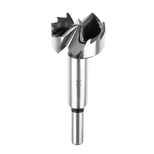 SUQIN Professional ForstnerBohrer Ø30MM,Flach Flügelbohrer Astlochbohrer Scharnierlochbohrer Topfbohrer Forstner Cutter mit Rundschaft Zum Bohren In Holz, Kunststoff, Sperrholz von SUQIN