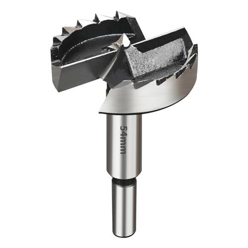SUQIN Professional ForstnerBohrer Ø54MM ，Flachflügelbohrer Astlochbohrer ScharnierlochbohrerTopfbohrer Forstner Cutter mit Rundschaft Zum Sperrholz Bohren In Holz von SUQIN