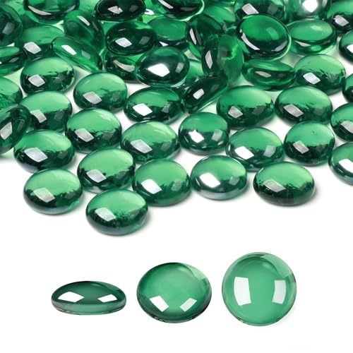 SUREAM Grüne Murmeln für Vasenfüller, 0,5 kg, grüne Glasperlen, flache Perlen für Tank, Aquarium, Basteln, Kerzenhalter, Innen- und Außendekoration SUREAM Grüne Murmeln für Vasenfüller, 0,5 kg, grüne Glasperlen, flache Perlen für Tank, Aquarium, Basteln, Kerzenhalter, Innen- und Außendekoration von SUREAM