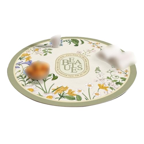 SUREK Wiederverwendbar Leder -Tischdecke Retro -Tischdecke Waschbares Tischdecke Dicke weiche Tischdecke runde Hausessen Tischdecke waschbar SUREK Wiederverwendbar Leder -Tischdecke Retro -Tischdecke Waschbares Tischdecke Dicke weiche Tischdecke runde Hausessen Tischdecke waschbar von SUREK