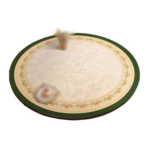 SUREK Wiederverwendbar Leder -Tischdecke Vintage Tischdecke runde Tischdecke Innen- und Außen -Tischdecke Waschbares Tischdecke 100 cm/39.3in waschbar SUREK Wiederverwendbar Leder -Tischdecke Vintage Tischdecke runde Tischdecke Innen- und Außen -Tischdecke Waschbares Tischdecke 100 cm/39.3in waschbar von SUREK