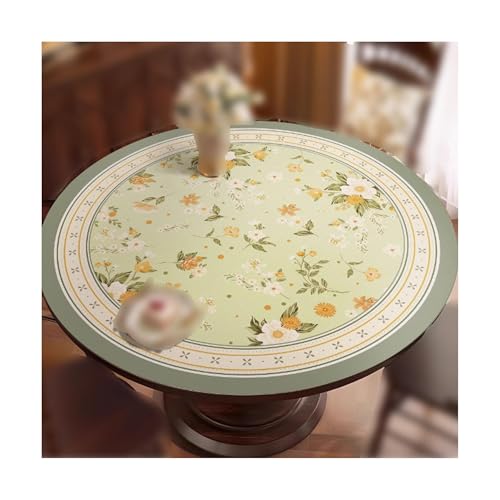 SUREK Wiederverwendbar Leder -Tischdecke Vintage Tischdecke runde Tischdecke Innen- und Außen -Tischdecke Waschbares Tischdecke 100 cm/39.3in waschbar SUREK Wiederverwendbar Leder -Tischdecke Vintage Tischdecke runde Tischdecke Innen- und Außen -Tischdecke Waschbares Tischdecke 100 cm/39.3in waschbar von SUREK