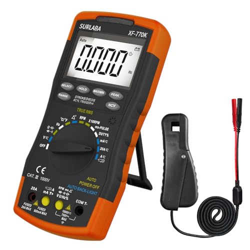 Digitales Automotive Multimeter & Signal Pick Up Induktiver Klemme Set, Smart Multitester für AC/DC Spannung, Strom, Verweilwinkel, Impulsbreite, Benzin Tachometer 600~12000RPM für Auto, Heimgebrauch Digitales Automotive Multimeter & Signal Pick Up Induktiver Klemme Set, Smart Multitester für AC/DC Spannung, Strom, Verweilwinkel, Impulsbreite, Benzin Tachometer 600~12000RPM für Auto, Heimgebrauch von SURLABA