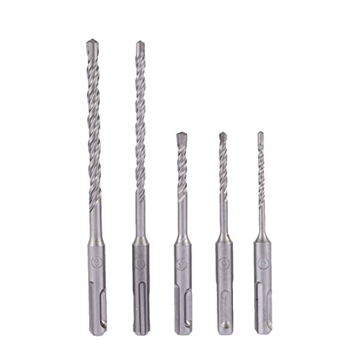 SUSQVHVCK 5 teile/satz 2 Gruppen SDS. SHANK HAMMER Schlagbohrer 2 Schlitze Elektrische Hammerbohrer Set Sds plus. Rotarybeton-Mauerwerksbohrer bisschen von SUSQVHVCK