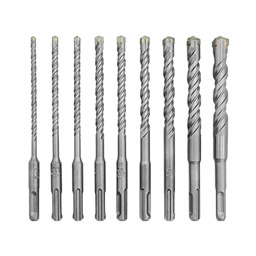 SUSQVHVCK 9pcs / set 160m M Bohrer Set Rundgriff Elektrische Hammer Bohrmaschine Beton Wand Ziegelsteinbaustein Mauerwerk bisschen von SUSQVHVCK