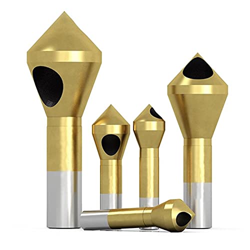 SUSQVHVCK for 4pc S Begrabene Kopflöcher, Gehen Sie for Burr Bohrer Titanbeschichtete Fase-Bohrer-Bohrer-Bohrloch-Begräbnis-Head Fase-Fasen-Werkzeug bisschen von SUSQVHVCK