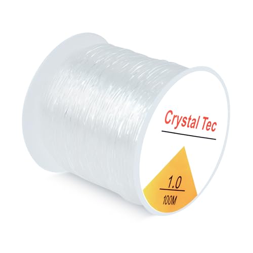 SUTOUG 1 mm elastische Schnur für Armbänder, 100 m, Kristall, elastische Schnur für Armband, Perlen, Schmuck, DIY, Basteln, Armbänder, Halsketten SUTOUG 1 mm elastische Schnur für Armbänder, 100 m, Kristall, elastische Schnur für Armband, Perlen, Schmuck, DIY, Basteln, Armbänder, Halsketten von SUTOUG