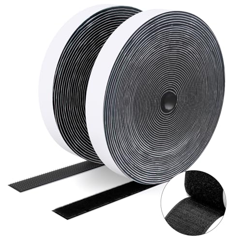 SUTOUG Klettband mit selbstklebend, 20 mm x 8 m, strapazierfähiges Hakenband und Schlaufenband, extra starker doppelseitiger Klettverschluss, Wandklebestreifen für den Innen- und Außenbereich, schwarz SUTOUG Klettband mit selbstklebend, 20 mm x 8 m, strapazierfähiges Hakenband und Schlaufenband, extra starker doppelseitiger Klettverschluss, Wandklebestreifen für den Innen- und Außenbereich, schwarz von SUTOUG