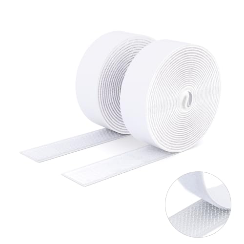 SUTOUG Klettband mit selbstklebend, 30 mm x 3 m, strapazierfähiges Hakenband und Schlaufenband, extra starker doppelseitiger Klettverschluss, Wandklebestreifen für den Innen- und Außenbereich, Weiß SUTOUG Klettband mit selbstklebend, 30 mm x 3 m, strapazierfähiges Hakenband und Schlaufenband, extra starker doppelseitiger Klettverschluss, Wandklebestreifen für den Innen- und Außenbereich, Weiß von SUTOUG