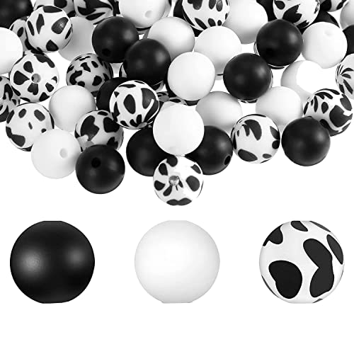 SUVIA Silikonperlen, 12 mm, rund, lose Perlen, Silikonperlen für Bastelarbeiten, 100 Stück von SUVIA