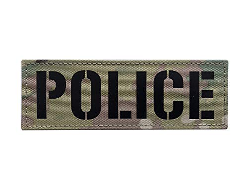 IR Infrarot Police Patch mit Klettverschluss (15,2 x 5,1 cm, Multicam) von SUVIYA