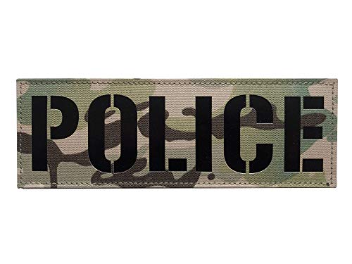 IR Infrarot Police Patch mit Klettverschluss (21,6 x 7,6 cm, Multicam) von SUVIYA