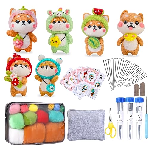 SUVSOON Nadelfilz-Set für Anfänger, Wollfilz-Anfänger-Kits, enthält 6 Stück Tier-Anleitungen, Nadelfilz-Basiswerkzeuge, komplette Nadelfilzwerkzeuge und Zubehör SUVSOON Nadelfilz-Set für Anfänger, Wollfilz-Anfänger-Kits, enthält 6 Stück Tier-Anleitungen, Nadelfilz-Basiswerkzeuge, komplette Nadelfilzwerkzeuge und Zubehör von SUVSOON