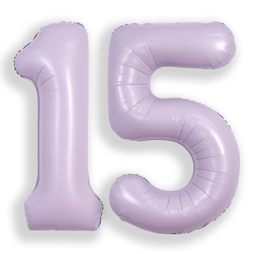 SUWEN 40 Zoll Lila große 15 Ballon Zahlen große Folie Helium Zahl Ballons 0-9 Jumbo Happy 0th Mylar Geburtstag Party Dekorationen für Mädchen Jahrestag Party Supplies SUWEN 40 Zoll Lila große 15 Ballon Zahlen große Folie Helium Zahl Ballons 0-9 Jumbo Happy 0th Mylar Geburtstag Party Dekorationen für Mädchen Jahrestag Party Supplies von SUWEN