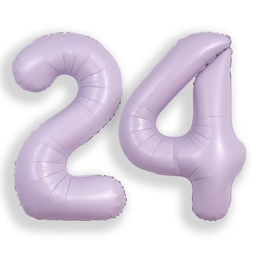 SUWEN 40 Zoll Lila große 24 Ballon Zahlen große Folie Helium Zahl Ballons 0-9 Jumbo Happy 0th Mylar Geburtstag Party Dekorationen für Mädchen Jahrestag Party Supplies SUWEN 40 Zoll Lila große 24 Ballon Zahlen große Folie Helium Zahl Ballons 0-9 Jumbo Happy 0th Mylar Geburtstag Party Dekorationen für Mädchen Jahrestag Party Supplies von SUWEN