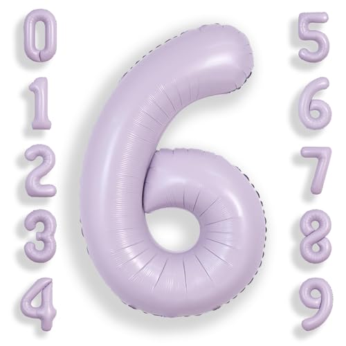 SUWEN 40 Zoll Lila große 6 Ballon Zahlen große Folie Helium Zahl Ballons 0-9 Jumbo Happy 6th Mylar Geburtstag Party Dekorationen für Mädchen Jahrestag Party Supplies SUWEN 40 Zoll Lila große 6 Ballon Zahlen große Folie Helium Zahl Ballons 0-9 Jumbo Happy 6th Mylar Geburtstag Party Dekorationen für Mädchen Jahrestag Party Supplies von SUWEN