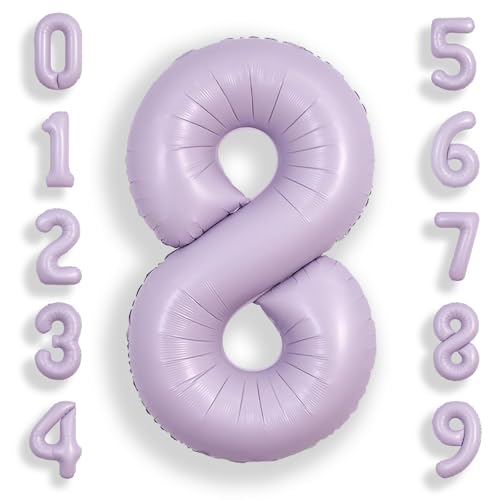 SUWEN 40 Zoll Lila große 8 Ballon Zahlen große Folie Helium Zahl Ballons 0-9 Jumbo Happy 8th Mylar Geburtstag Party Dekorationen für Mädchen Jahrestag Party Supplies SUWEN 40 Zoll Lila große 8 Ballon Zahlen große Folie Helium Zahl Ballons 0-9 Jumbo Happy 8th Mylar Geburtstag Party Dekorationen für Mädchen Jahrestag Party Supplies von SUWEN
