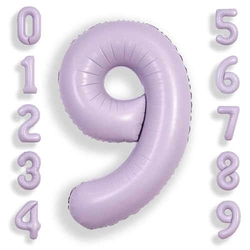 SUWEN 40 Zoll Lila große 9 Ballon Zahlen große Folie Helium Zahl Ballons 0-9 Jumbo Happy 9th Mylar Geburtstag Party Dekorationen für Mädchen Jahrestag Party Supplies SUWEN 40 Zoll Lila große 9 Ballon Zahlen große Folie Helium Zahl Ballons 0-9 Jumbo Happy 9th Mylar Geburtstag Party Dekorationen für Mädchen Jahrestag Party Supplies von SUWEN