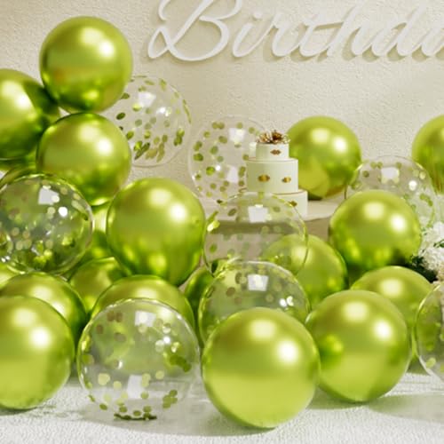 SUWEN Grün Luftballons und Konfetti Luftballons Set 47 Stück Latex Helium Hellgrün Ballons für Geburtstag Jubiläum Party Deko SUWEN Grün Luftballons und Konfetti Luftballons Set 47 Stück Latex Helium Hellgrün Ballons für Geburtstag Jubiläum Party Deko von SUWEN