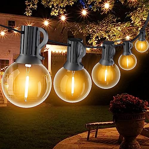 SUWIN 9 Meter LED Lichterkette Außen Strom, G40 Lichterkette Glühbirnen Warmweiß,Outdoor Wasserdichte 15+1 LED Birnen Hängeleuchten Außenbereich für Party Garten Aussen 30FT SUWIN 9 Meter LED Lichterkette Außen Strom, G40 Lichterkette Glühbirnen Warmweiß,Outdoor Wasserdichte 15+1 LED Birnen Hängeleuchten Außenbereich für Party Garten Aussen 30FT von SUWIN