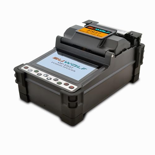 SUWOLF 4,3" Touchscreen Hohe Präzision Glasfaser Spleißgerät/LWL Spleißgerät/Kern-zu-Kern Ausrichten Glasfaser Spleissgerät/Fiber Optic Fusion Splicer für SM MM NZ-DS EDF Glasfaser (FS37A) von SUWOLF
