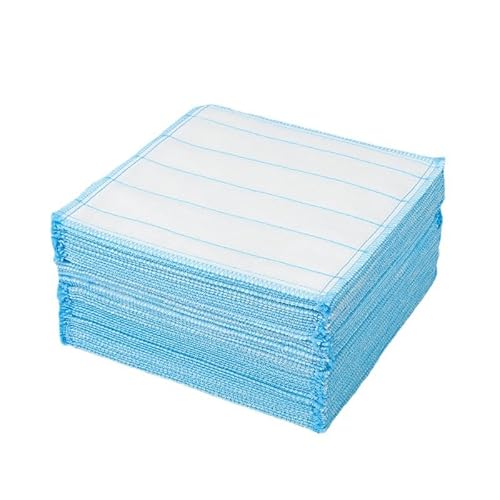 SUXUMHAO Küchen-Waschlappen, 8-lagig, langlebig, weich, fusselfrei, Baumwollgarn, Geschirrtücher, Fleckenentfernung und Trockentücher, Blau, 30 x 29 cm, 10 Stück von SUXUMHAO