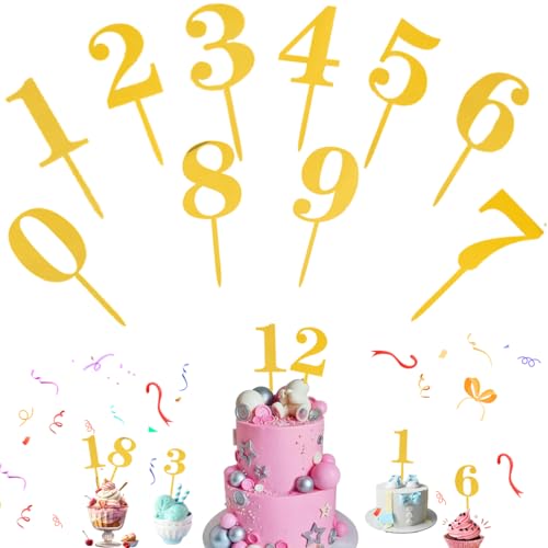 10 Stück Cake Topper 0-9 Geburtstag Tortendeko, Happy Birthday Tortendeko Geburtstag, 0 1 2 3 4 0 6 7 8 9 0 Kuchen Topper Dekoration, für Geburtstagsfeiern Jeden Alters Hochzeitsparty 10 Stück Cake Topper 0-9 Geburtstag Tortendeko, Happy Birthday Tortendeko Geburtstag, 0 1 2 3 4 0 6 7 8 9 0 Kuchen Topper Dekoration, für Geburtstagsfeiern Jeden Alters Hochzeitsparty von SUYIPCUS