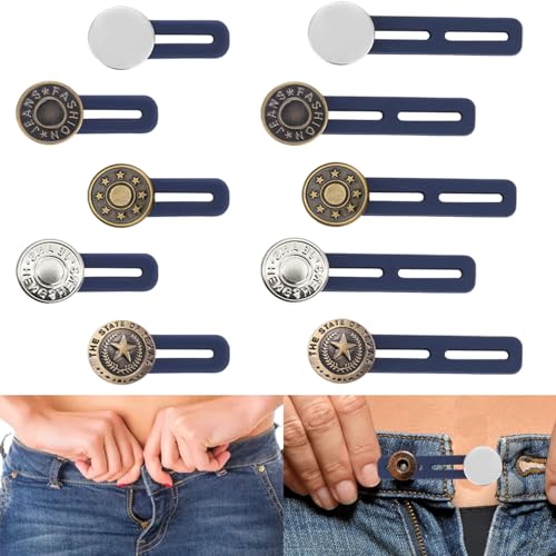 10 Stück Hosenbunderweiterung Hosenknopf, Hosenbunderweiterung Knopf, Hosenknopf zum Enger Machen, Knopfverlängerung für Hosen Knöpfe Ohne Nähen, Hosenbunderweiterung Damen für Jeans Schwangere Hosen 10 Stück Hosenbunderweiterung Hosenknopf, Hosenbunderweiterung Knopf, Hosenknopf zum Enger Machen, Knopfverlängerung für Hosen Knöpfe Ohne Nähen, Hosenbunderweiterung Damen für Jeans Schwangere Hosen von SUYIPCUS