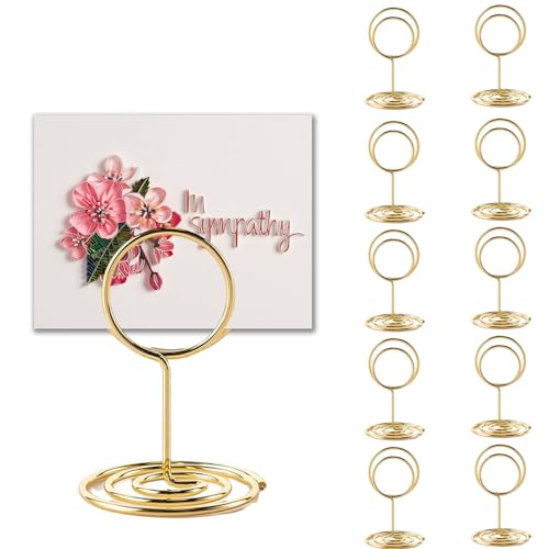 10 Stück Tischkartenhalter Menükartenhalter Tischnummern Hochzeit, Gold Kartenhalter Kleiner Tischkarten halter Runder Gold Namenskarten Halter Restaurant Party Hochzeit Dekoration Tischkarten 10 Stück Tischkartenhalter Menükartenhalter Tischnummern Hochzeit, Gold Kartenhalter Kleiner Tischkarten halter Runder Gold Namenskarten Halter Restaurant Party Hochzeit Dekoration Tischkarten von SUYIPCUS