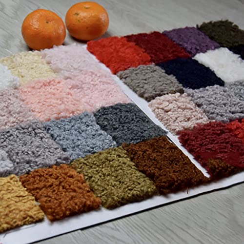 SUYOGI Kunstpelz Stoff Dicker Faux Fleece Pelz Stoff 160x100cm Langer Flor Gelockter Wollstoff Kleidung Futterstoffe Für DIY-Basteleien, Stuhlsitzbezüge, Heimdekoration(Color:2 Light Gray) von SUYOGI