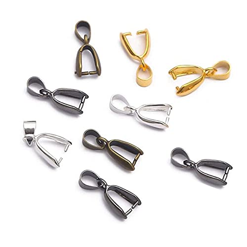 SUpoetry 40 Stück Schmuckverschluss, Anhänger Kettenverschluss Clip, Kupferverschluss für Die Schmuckherstellung (Silber / Weiß / Gold / Bronze) von Mnixy