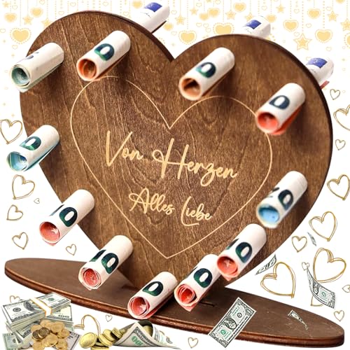 SUpoetry Hölzerne Hochzeit Geschenk, Hochzeitsgeschenk für Brautpaar, Herzförmiges Hochzeitsgeschenk aus Holz, Geburtstagsgeschenk aus Holz zum Hochzeitstag SUpoetry Hölzerne Hochzeit Geschenk, Hochzeitsgeschenk für Brautpaar, Herzförmiges Hochzeitsgeschenk aus Holz, Geburtstagsgeschenk aus Holz zum Hochzeitstag von SUpoetry