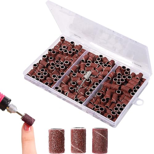 SUpoetry Schleifhülsen Nagelfräser, Schleifhülsen, Schleifkappen, Nagelfräser Bits, Drum Sander Set, Schleifwalze Dorne, Schleifhülsen, Schleifkappen, for Dremel Drehwerkzeug(80/120/180) von SUpoetry