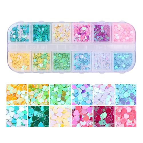 SVCEQZE Herz Nagel Glitzer Glitzerfolie, Dekorative Fingernagel Elemente, Holografische Herzform Glitzer Pailletten für Hochzeit Date Kostüm Fest SVCEQZE Herz Nagel Glitzer Glitzerfolie, Dekorative Fingernagel Elemente, Holografische Herzform Glitzer Pailletten für Hochzeit Date Kostüm Fest von SVCEQZE