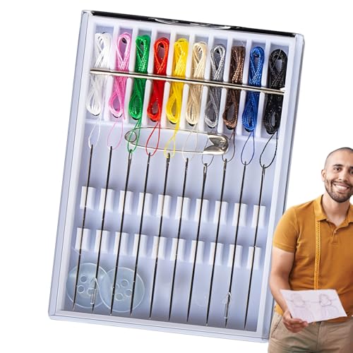 SVCEQZE Tragbares Nähkit, Sewing Repair Kit,10 Farben vorgeworfene Familienreparaturnähte - Quilt -Werkzeugzubehör mit Pin -Taste für den Wohnheimzimmer SVCEQZE Tragbares Nähkit, Sewing Repair Kit,10 Farben vorgeworfene Familienreparaturnähte - Quilt -Werkzeugzubehör mit Pin -Taste für den Wohnheimzimmer von SVCEQZE