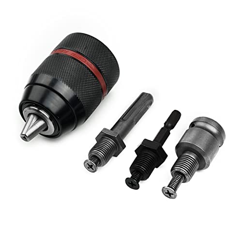 SVKVBNLNGK 2-13mm Keyless Bohrfutter 1/2-2 0unf. Elektrischer Schraubendreher-Aufprall-Treiberadapter Hex-Schaft/SDS/Sockelquadratischer weiblicher Adapter Klemme(Chuck and Shank Set) von SVKVBNLNGK