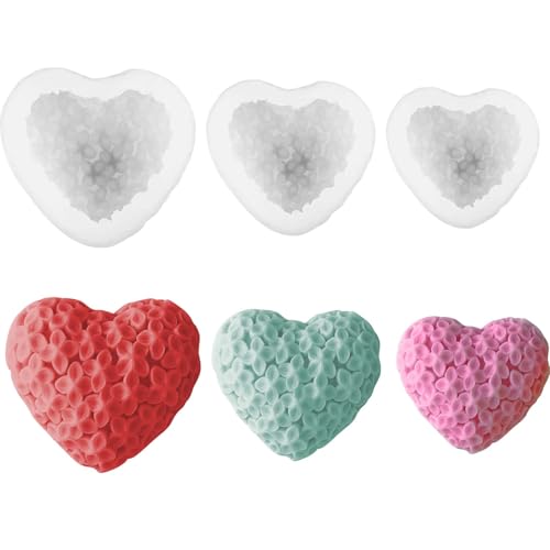 3PCS Silikonform Herz, SVOCK Silikonformen Blumen, 3d Silikonform Kerzen Blumen, Gießform Herz, Epoxidharz Formen, Silikonforms Blumen Herz Kerzenhalter für die DIY Duftkerzenherstellung 3PCS Silikonform Herz, SVOCK Silikonformen Blumen, 3d Silikonform Kerzen Blumen, Gießform Herz, Epoxidharz Formen, Silikonforms Blumen Herz Kerzenhalter für die DIY Duftkerzenherstellung von SVOCK