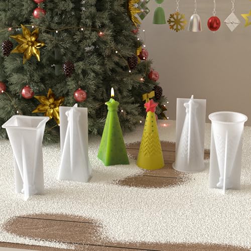 SVOCK 2 Stück silikonformen gießformen weihnachten, weihnachtsbaum silikonform silikon kerzenhalter stern, weihnachten sterne silikonform weihnachtsbaum kerzenform, 3D Gipsform Weihnachten für DIY SVOCK 2 Stück silikonformen gießformen weihnachten, weihnachtsbaum silikonform silikon kerzenhalter stern, weihnachten sterne silikonform weihnachtsbaum kerzenform, 3D Gipsform Weihnachten für DIY von SVOCK