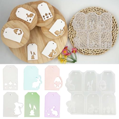 SVOCK 6pcs Silikonformen Gießformen Ostern Frühling, Silikonform Anhänger Ostern, Silikonform Ostern Formen für Gips Gießen, Gießformen Silikon Frühling Bastelbeton zum Gießen, Ostern Hase Gießformen SVOCK 6pcs Silikonformen Gießformen Ostern Frühling, Silikonform Anhänger Ostern, Silikonform Ostern Formen für Gips Gießen, Gießformen Silikon Frühling Bastelbeton zum Gießen, Ostern Hase Gießformen von SVOCK