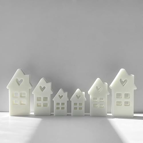 SVOCK Silikonformen Gießformen Haus, 3 Stück Silikonform Haus mit Herz, Haus Silikonform Häuser, Gießformen Gips Ostern Haus SVOCK Silikonformen Gießformen Haus, 3 Stück Silikonform Haus mit Herz, Haus Silikonform Häuser, Gießformen Gips Ostern Haus von SVOCK