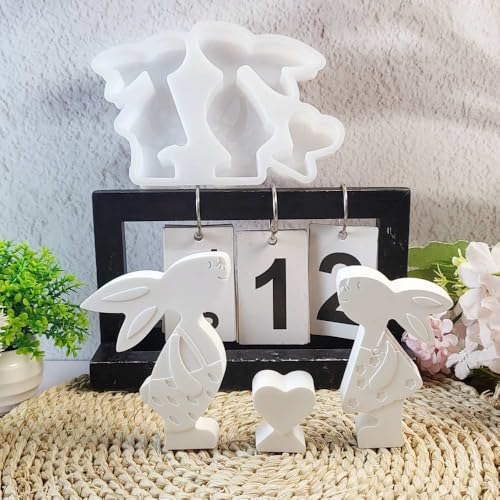 SVOCK Silikonformen Gießformen Ostern, Silikonform Osterhase mit Herz, 3 Stück Silikonform, Silikonformen Gießformen Frühling Herz Hase, Ostern Hase SVOCK Silikonformen Gießformen Ostern, Silikonform Osterhase mit Herz, 3 Stück Silikonform, Silikonformen Gießformen Frühling Herz Hase, Ostern Hase von SVOCK