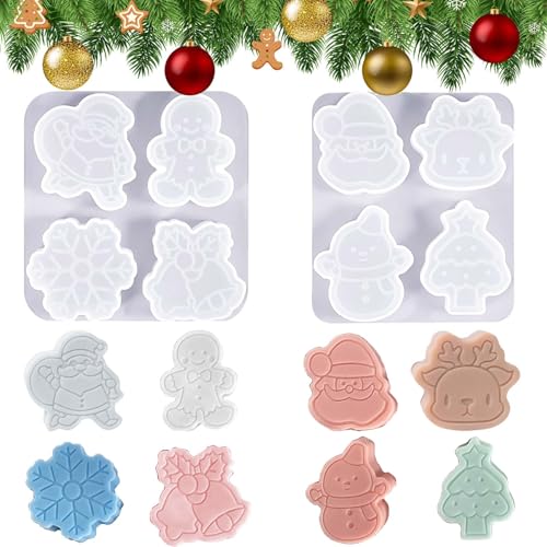 SVOCK Silikonformen Gießformen Weihnachten, 8 Stück Gießformen Silikon Weihnachten, Silikonform Schneemann Lebkuchen Elch Kerzen Silikonformen Weihnachtsmann Tannenbaum SVOCK Silikonformen Gießformen Weihnachten, 8 Stück Gießformen Silikon Weihnachten, Silikonform Schneemann Lebkuchen Elch Kerzen Silikonformen Weihnachtsmann Tannenbaum von SVOCK
