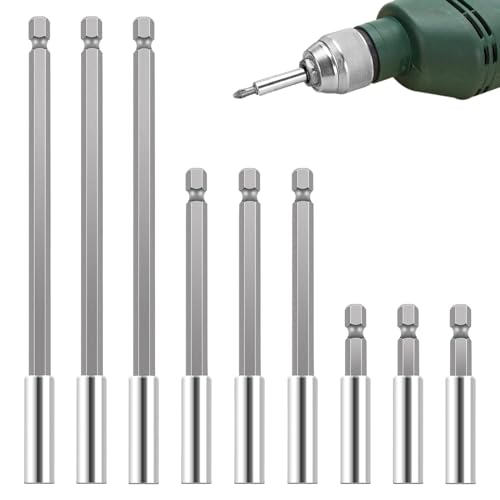 SVUPUE 9 tlg Bithalter Set, 1/4" Bohrer Sechskantschaft, Schnellwechsel Bitsatz für die Meisten Elektroschrauber, Bohrer und Bits, 60/100 / 150 mm SVUPUE 9 tlg Bithalter Set, 1/4" Bohrer Sechskantschaft, Schnellwechsel Bitsatz für die Meisten Elektroschrauber, Bohrer und Bits, 60/100 / 150 mm von SVUPUE