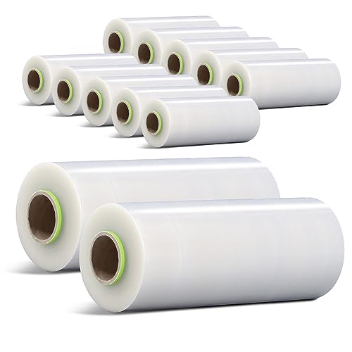 SWAVGO Stretchfolie - Transparent Wickelfolie, Verpackungsfolie auf Rolle, Palettenfolie, Schrumpffolie,Folie für Möbel Umzug, Handstretchfolie (12 Stück, 25 cm x 600 m) von SWAVGO