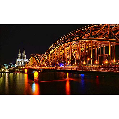 SWBGZD malen nach Zahlen Nacht köln brücke landschaftsmalerei färbung by Zahlen Digitale handgemalte leinwand gemälde für wohnkultur 40x60 cm SWBGZD malen nach Zahlen Nacht köln brücke landschaftsmalerei färbung by Zahlen Digitale handgemalte leinwand gemälde für wohnkultur 40x60 cm von SWBGZD