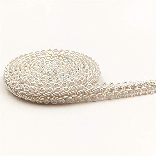 SWECOMZE 12mm Breite Posamentenborte für Hochzeit Geburtstag Party DIY Handwerk Dekoration (25m,Beige) von SWECOMZE