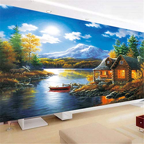 SWECOMZE 5D Diamond Painting, DIY Diamant Malerei Landschaft Full Bohrer Strassstein Stickerei Wohnzimmer Schlafzimmer Wanddekoration (100x60cm) von SWECOMZE