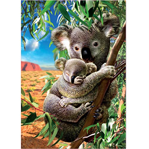 SWECOMZE 5D Diamond Painting Koala, Diamant Painting Bilder Kinder Erwachsene Koala Tiere, Diamontpating Kinder, Diamant Malerei für Home Wand Decor (Koala,40 x 50cm) von SWECOMZE