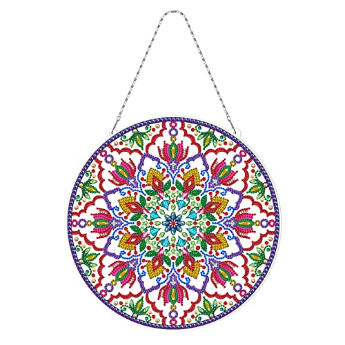 SWECOMZE Diamond Painting 5D Kits mit Lichte, Diamant Painting Bilder Kranz Set Diamanten Malerei Bilder für Wand Und Eingang Dekoration (Kranz) von SWECOMZE